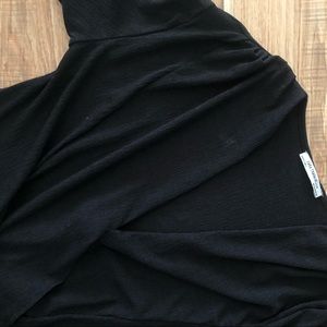 Zara Trafaluc Faux Wrap Blouse - Black